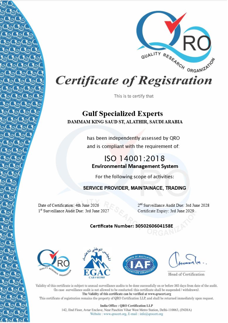 ISO 14001:2015 Environmental Management System